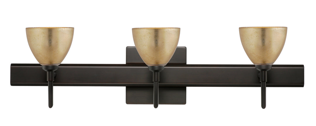 Besa Divi 3SW-1758GF-BR-SQ Bath Vanity Light 23 in. wide - Bronze