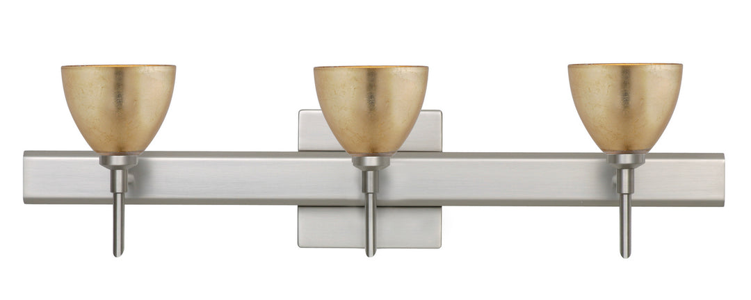 Besa Divi 3SW-1758GF-SN-SQ Bath Vanity Light 23 in. wide - Satin Nickel