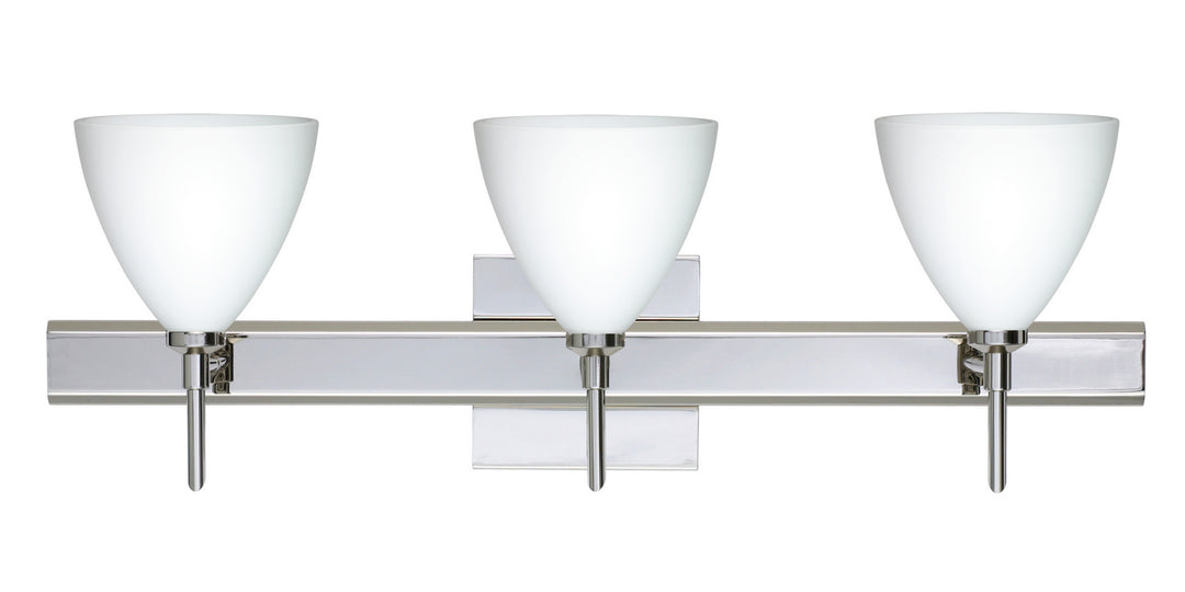 Besa Mia 3SW-177907-CR-SQ Bath Vanity Light 23 in. wide - Chrome