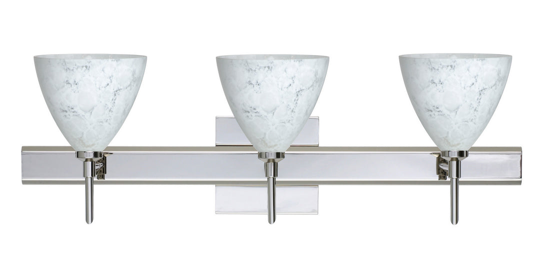 Besa Mia 3SW-177919-CR-SQ Bath Vanity Light 23 in. wide - Chrome