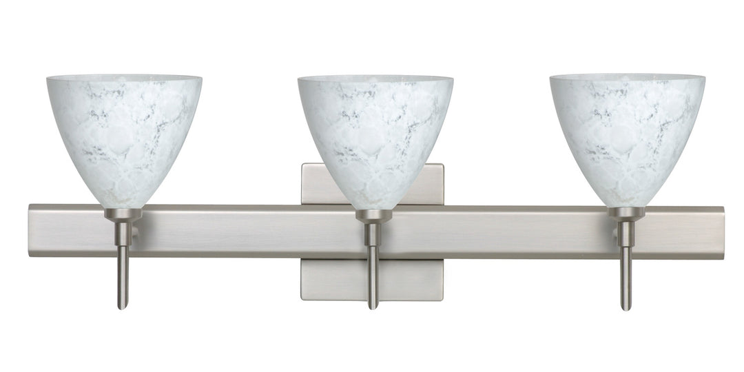 Besa Mia 3SW-177919-SN-SQ Bath Vanity Light 23 in. wide - Satin Nickel