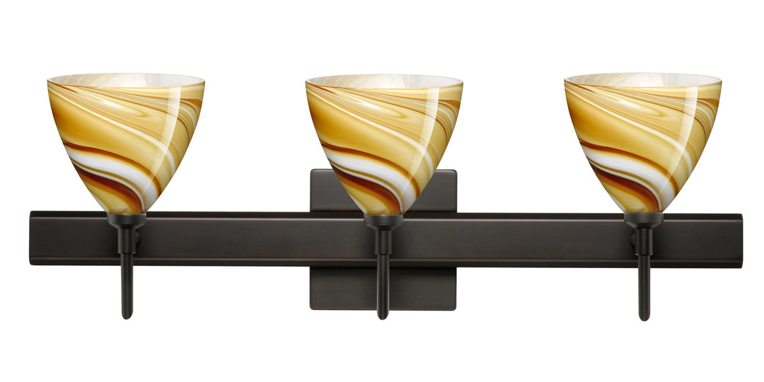 Besa Mia 3SW-1779HN-BR-SQ Bath Vanity Light 23 in. wide - Bronze