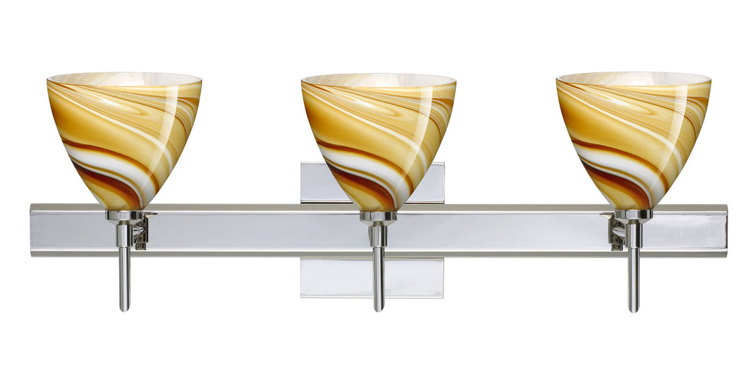 Besa Mia 3SW-1779HN-CR-SQ Bath Vanity Light 23 in. wide - Chrome