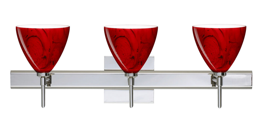 Besa Mia 3SW-1779MA-CR-SQ Bath Vanity Light 23 in. wide - Chrome