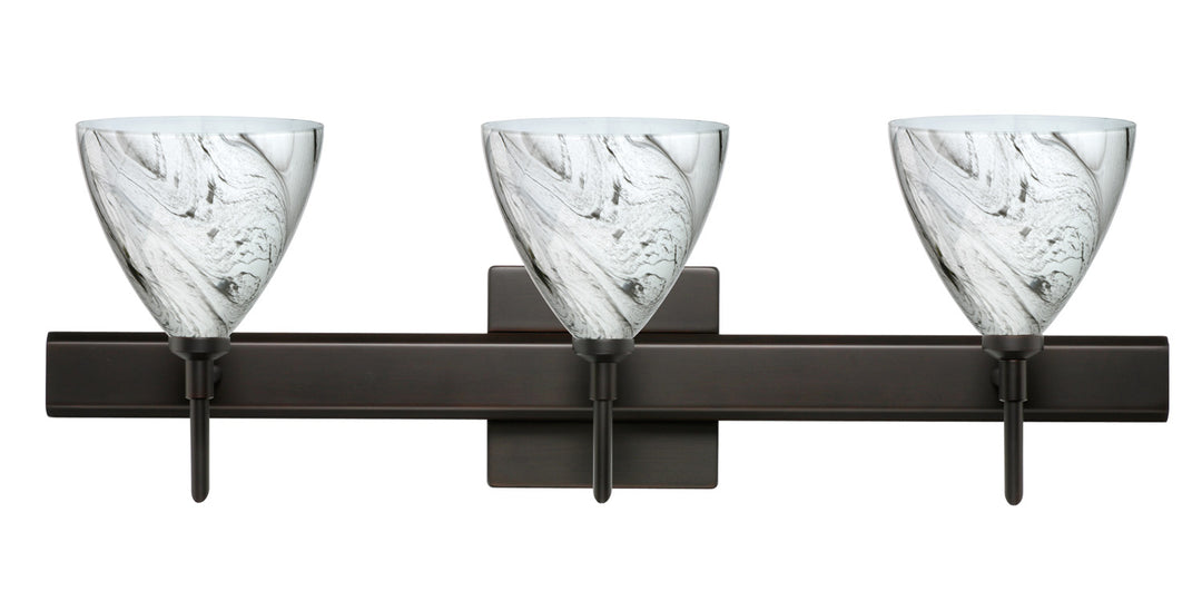Besa Mia 3SW-1779MG-BR-SQ Bath Vanity Light 23 in. wide - Bronze