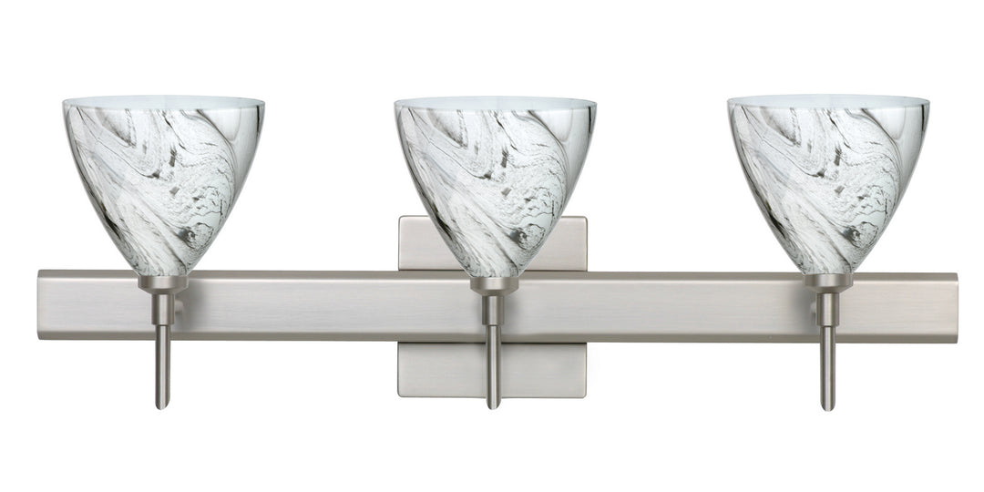Besa Mia 3SW-1779MG-SN-SQ Bath Vanity Light 23 in. wide - Satin Nickel