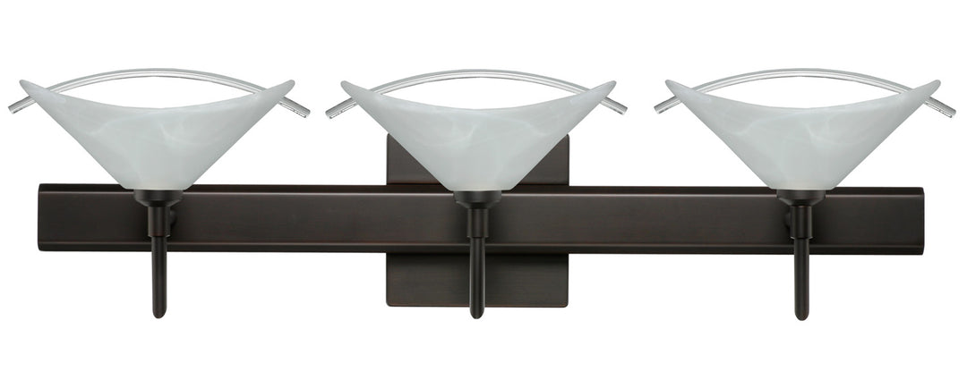 Besa Hoppi 3SW-181304-BR-SQ Bath Vanity Light 23 in. wide - Bronze