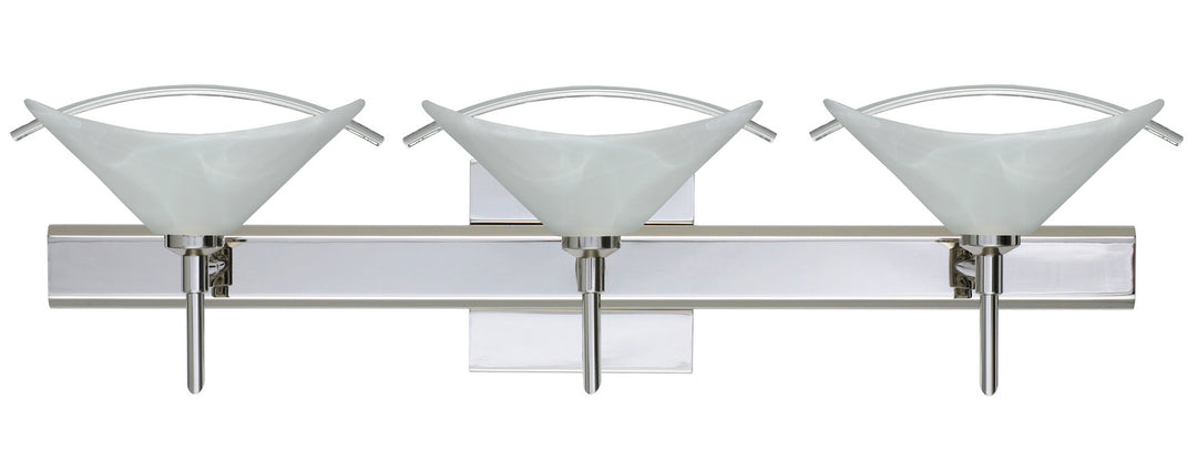 Besa Hoppi 3SW-181304-CR-SQ Bath Vanity Light 23 in. wide - Chrome