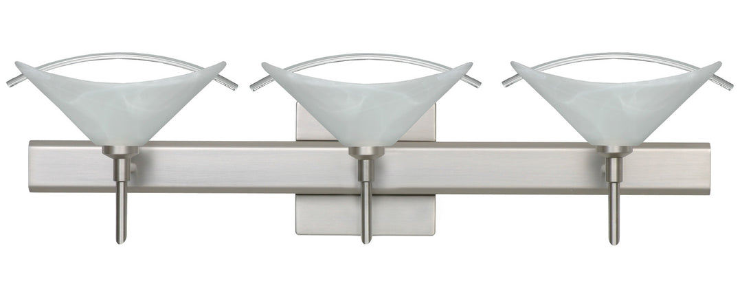 Besa Hoppi 3SW-181304-SN-SQ Bath Vanity Light 23 in. wide - Satin Nickel