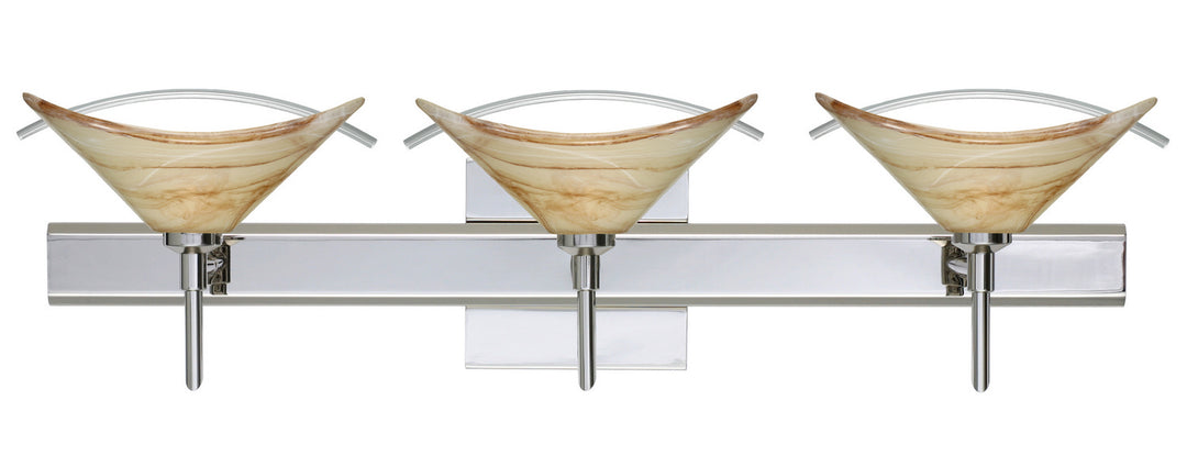 Besa Hoppi 3SW-181305-CR-SQ Bath Vanity Light 23 in. wide - Chrome