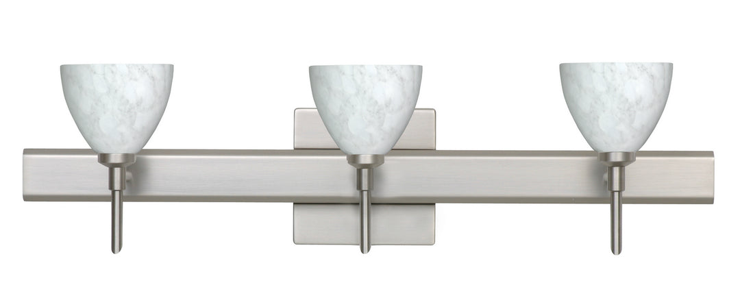 Besa Divi 3SW-185819-SN-SQ Bath Vanity Light 23 in. wide - Satin Nickel