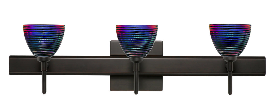Besa Divi 3SW-1858DW-BR-SQ Bath Vanity Light 23 in. wide - Bronze