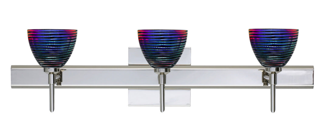 Besa Divi 3SW-1858DW-CR-SQ Bath Vanity Light 23 in. wide - Chrome