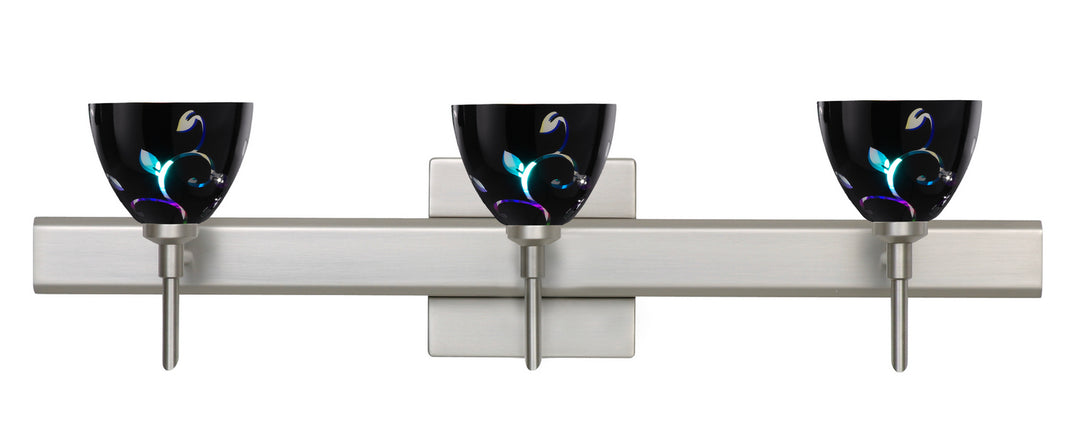 Besa Divi 3SW-1858VB-SN-SQ Bath Vanity Light 23 in. wide - Satin Nickel