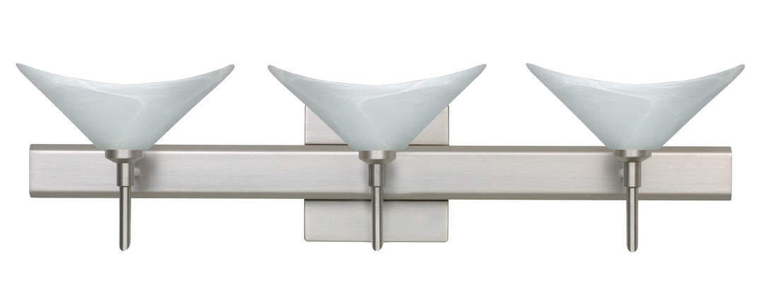 Besa Hoppi 3SW-191352-SN-SQ Bath Vanity Light 23 in. wide - Satin Nickel