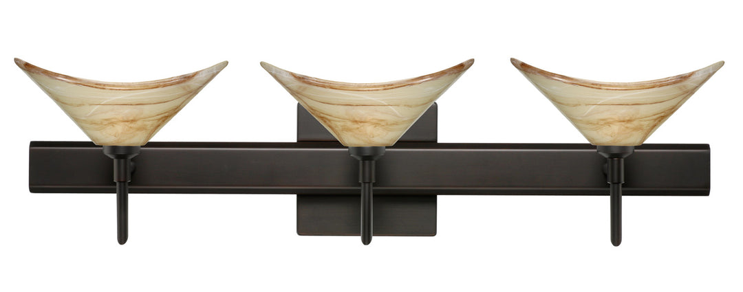 Besa Hoppi 3SW-191383-BR-SQ Bath Vanity Light 23 in. wide - Bronze