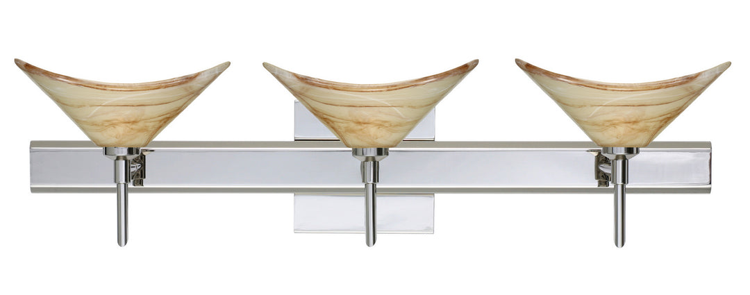 Besa Hoppi 3SW-191383-CR-SQ Bath Vanity Light 23 in. wide - Chrome