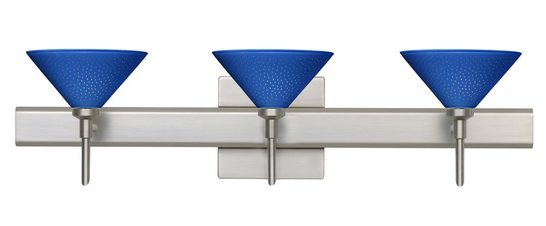 Besa Kona 3SW-282484-SN-SQ Bath Vanity Light 23 in. wide - Satin Nickel