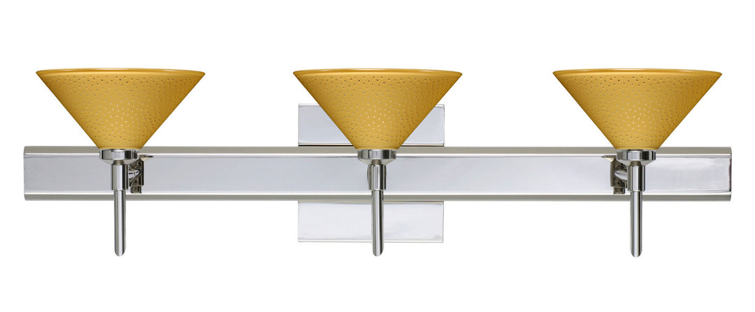 Besa Kona 3SW-282490-CR-SQ Bath Vanity Light 23 in. wide - Chrome