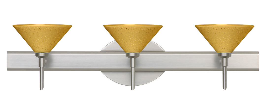 Besa Kona 3SW-282490-SN Bath Vanity Light 23 in. wide - Satin Nickel