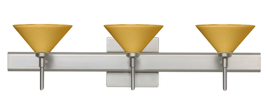 Besa Kona 3SW-282490-SN-SQ Bath Vanity Light 23 in. wide - Satin Nickel