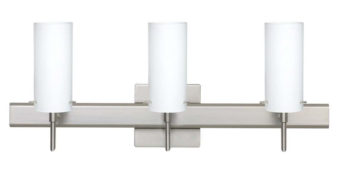 Besa Copa 3SW-440307-SN-SQ Bath Vanity Light 23 in. wide - Satin Nickel