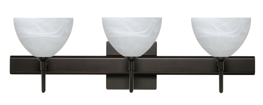 Besa Brella 3SW-467952-BR-SQ Bath Vanity Light 23 in. wide - Bronze
