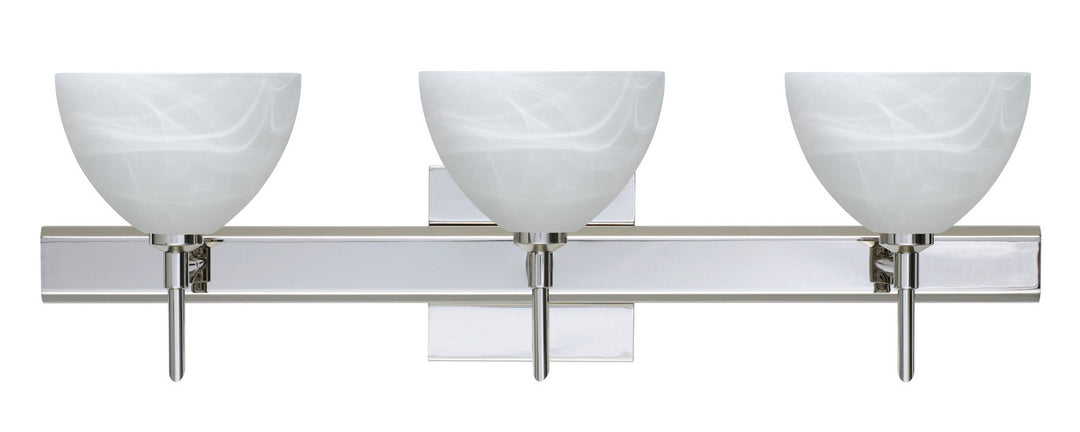 Besa Brella 3SW-467952-CR-SQ Bath Vanity Light 23 in. wide - Chrome