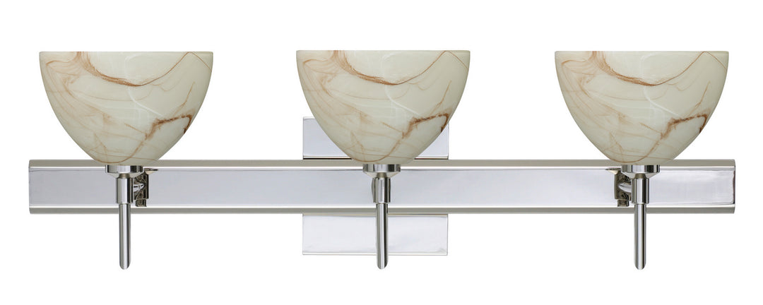 Besa Brella 3SW-467983-CR-SQ Bath Vanity Light 23 in. wide - Chrome