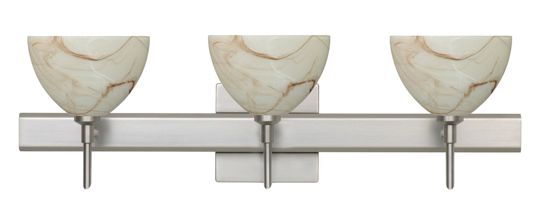 Besa Brella 3SW-467983-SN-SQ Bath Vanity Light 23 in. wide - Satin Nickel