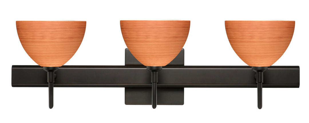 Besa Brella 3SW-4679CH-BR-SQ Bath Vanity Light 23 in. wide - Bronze