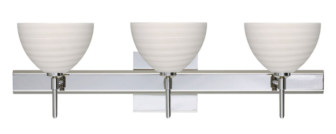 Besa Brella 3SW-4679KR-CR-SQ Bath Vanity Light 23 in. wide - Chrome