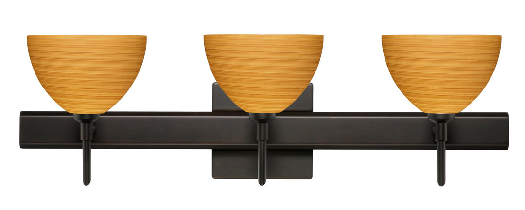 Besa Brella 3SW-4679OK-BR-SQ Bath Vanity Light 23 in. wide - Bronze
