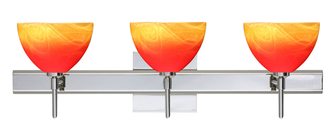 Besa Brella 3SW-4679SL-CR-SQ Bath Vanity Light 23 in. wide - Chrome