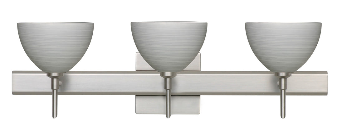 Besa Brella 3SW-4679TN-SN-SQ Bath Vanity Light 23 in. wide - Satin Nickel