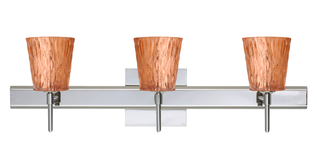 Besa Nico 3SW-5125CF-CR-SQ Bath Vanity Light 23 in. wide - Chrome