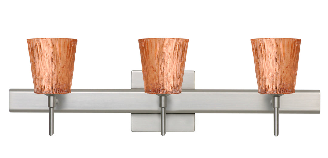 Besa Nico 3SW-5125CF-SN-SQ Bath Vanity Light 23 in. wide - Satin Nickel