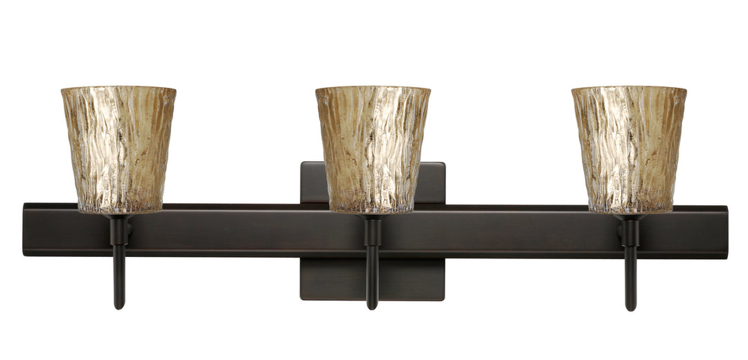 Besa Nico 3SW-5125GF-BR-SQ Bath Vanity Light 23 in. wide - Bronze