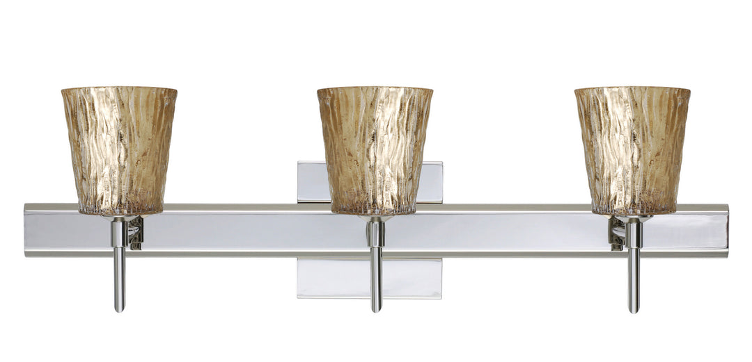 Besa Nico 3SW-5125GF-CR-SQ Bath Vanity Light 23 in. wide - Chrome