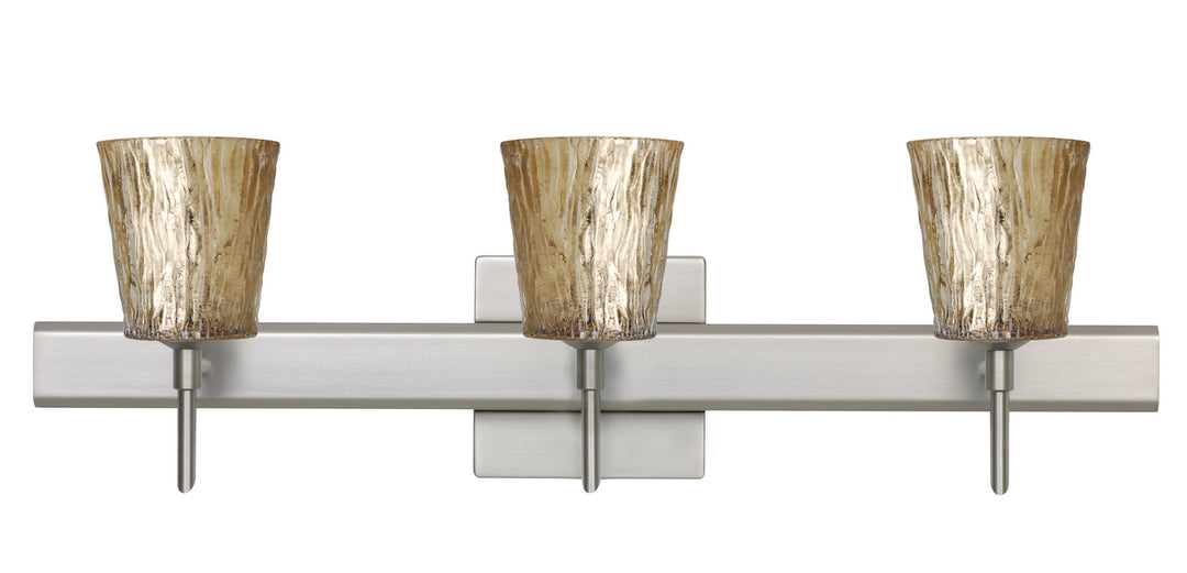 Besa Nico 3SW-5125GF-SN-SQ Bath Vanity Light 23 in. wide - Satin Nickel