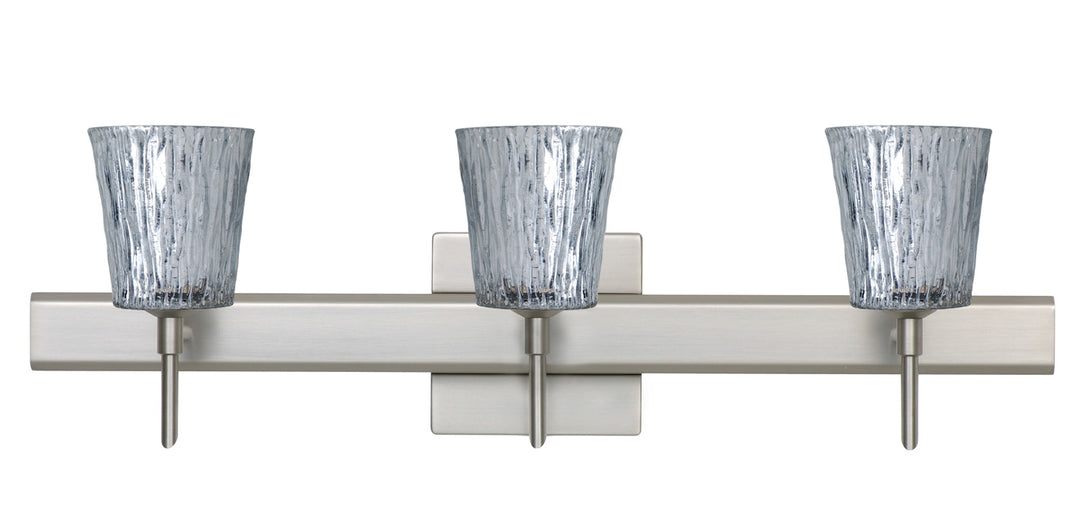 Besa Nico 3SW-5125SF-SN-SQ Bath Vanity Light 23 in. wide - Satin Nickel