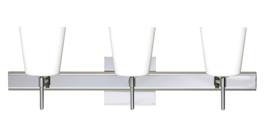 Besa Canto 3SW-513107-CR-SQ Bath Vanity Light 23 in. wide - Chrome