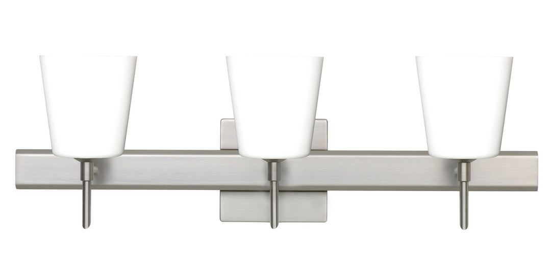 Besa Canto 3SW-513107-SN-SQ Bath Vanity Light 23 in. wide - Satin Nickel