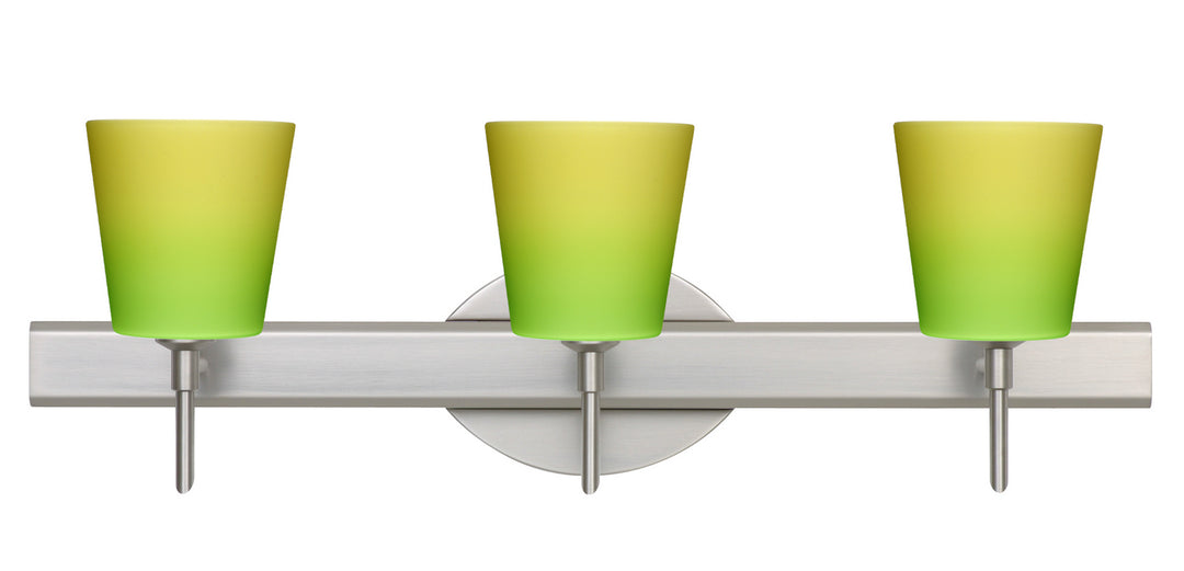 Besa Canto 3SW-5131GY-SN Bath Vanity Light 23 in. wide - Satin Nickel