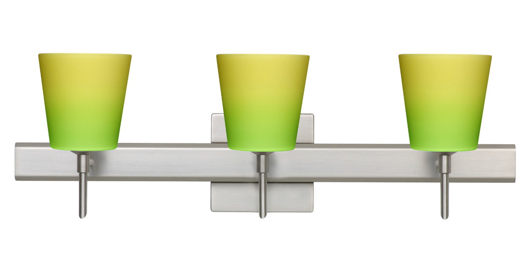 Besa Canto 3SW-5131GY-SN-SQ Bath Vanity Light 23 in. wide - Satin Nickel