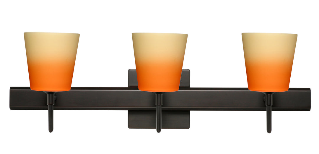 Besa Canto 3SW-5131OP-BR-SQ Bath Vanity Light 23 in. wide - Bronze