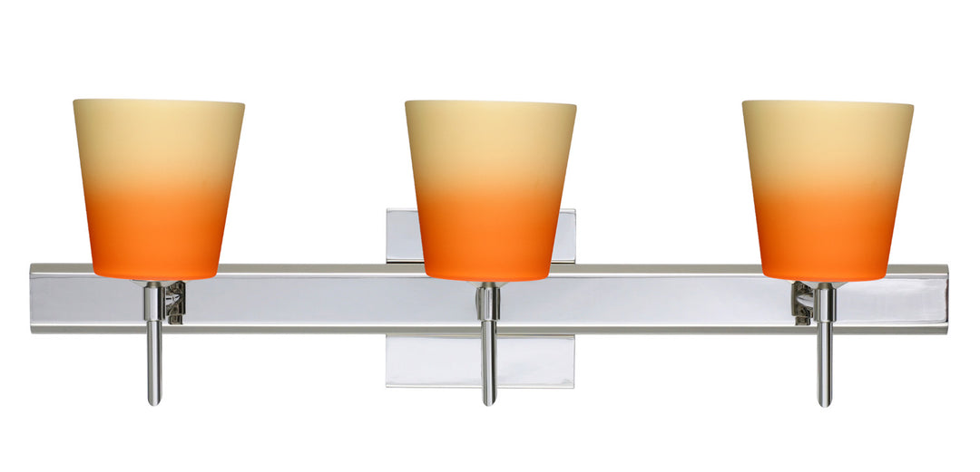 Besa Canto 3SW-5131OP-CR-SQ Bath Vanity Light 23 in. wide - Chrome
