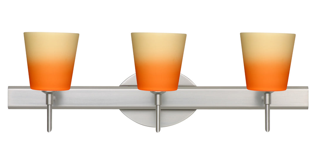 Besa Canto 3SW-5131OP-SN Bath Vanity Light 23 in. wide - Satin Nickel