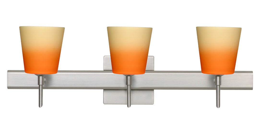 Besa Canto 3SW-5131OP-SN-SQ Bath Vanity Light 23 in. wide - Satin Nickel