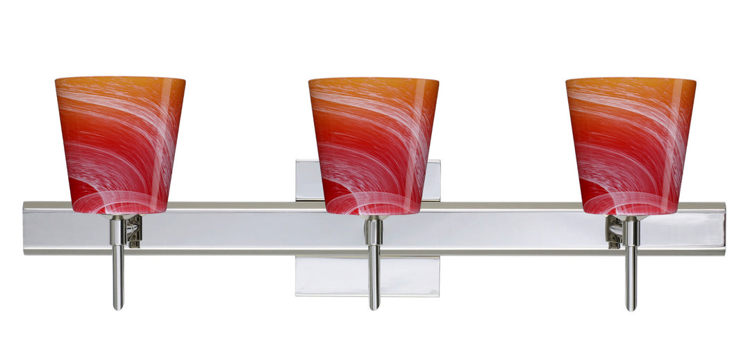 Besa Canto 3SW-5131SL-CR-SQ Bath Vanity Light 23 in. wide - Chrome